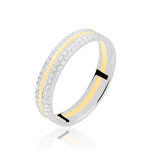 Alliance Rozella Ruban Plat Or Bicolore - Alliances Femme | Histoire d&rsquo;Or