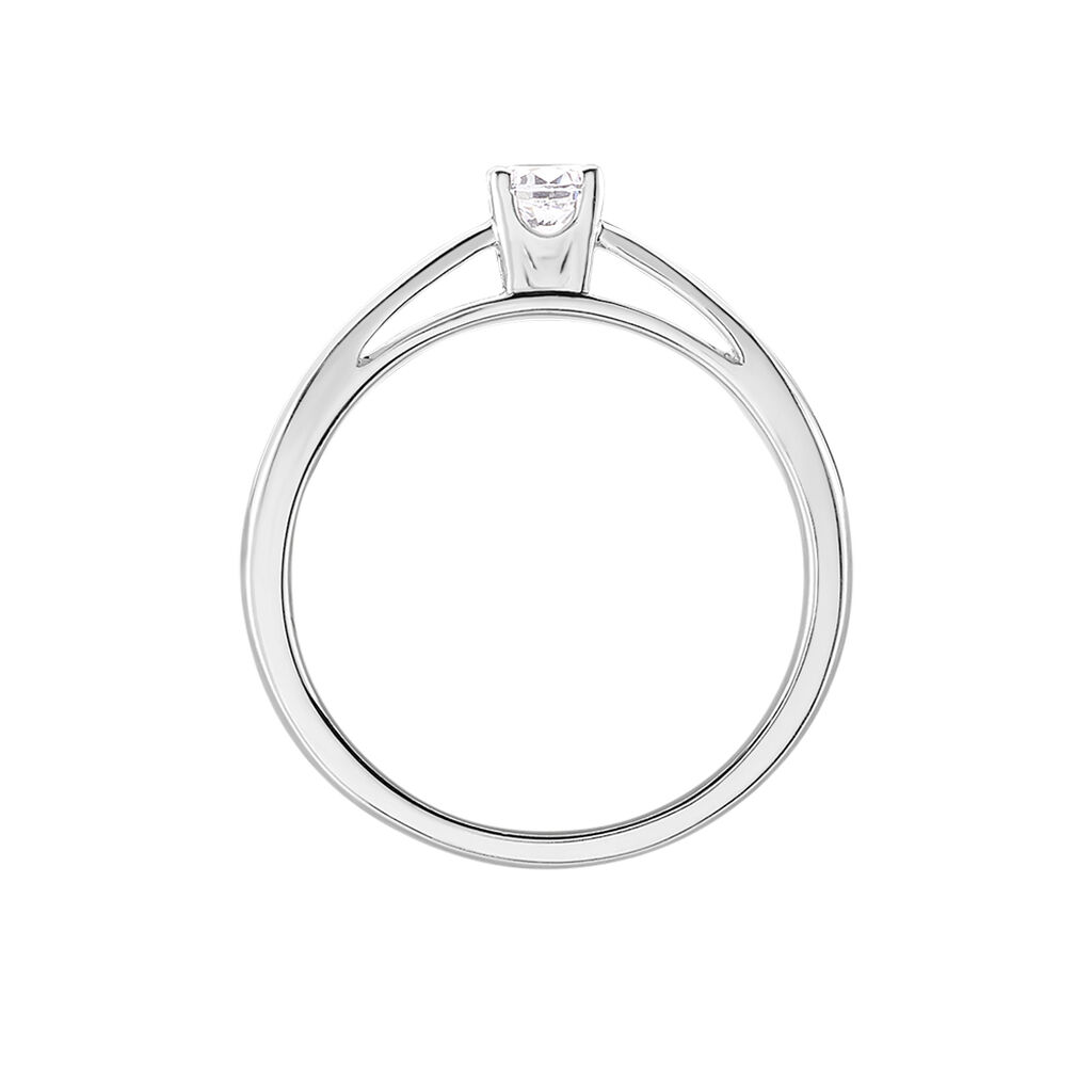 Bague Solitaire Iris Or Blanc Diamant - Bagues solitaires Femme | Histoire d’Or