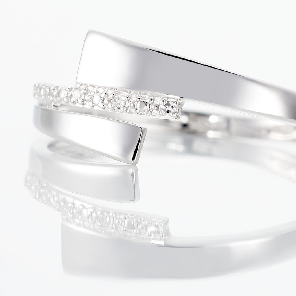 Bague Ainhoa Or Blanc Diamant - Bagues avec pierre Femme | Histoire d&rsquo;Or