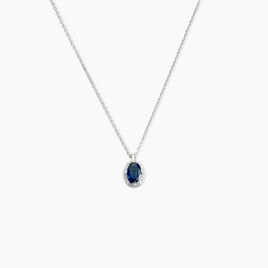 Collier Kriska Or Blanc Saphir Et Diamant - Colliers Femme | Histoire d’Or