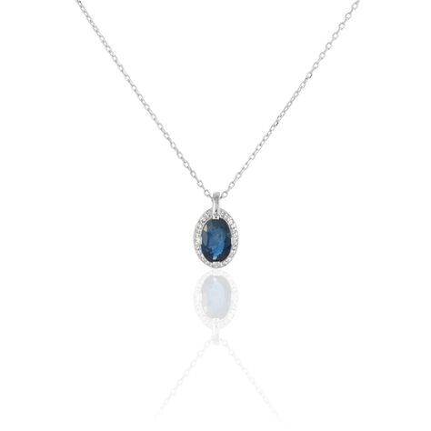 Collier Kriska Or Blanc Saphir Et Diamant - Colliers Femme | Histoire d’Or