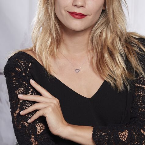 Collier Or Blanc Maybel Saphirs - Colliers Femme | Histoire d’Or