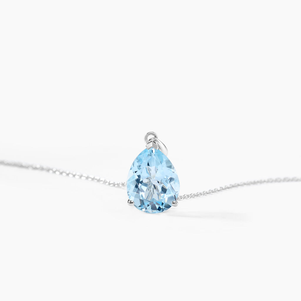 Collier Anesa Or Blanc Topaze - Colliers Femme | Histoire d&rsquo;Or