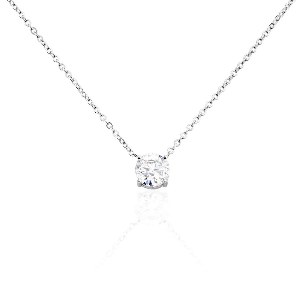 Collier Argent Blanc Aroha Oxyde De Zirconium - Colliers fantaisie Femme | Histoire d’Or