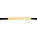 Bracelet Boshra Acier Dore Cuir Noir - Bracelets fantaisie Femme | Histoire d’Or