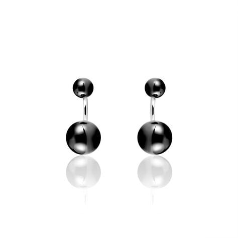Bijoux D'oreilles Alyson Argent Blanc Céramique - Boucles d'oreilles fantaisie Femme | Histoire d’Or