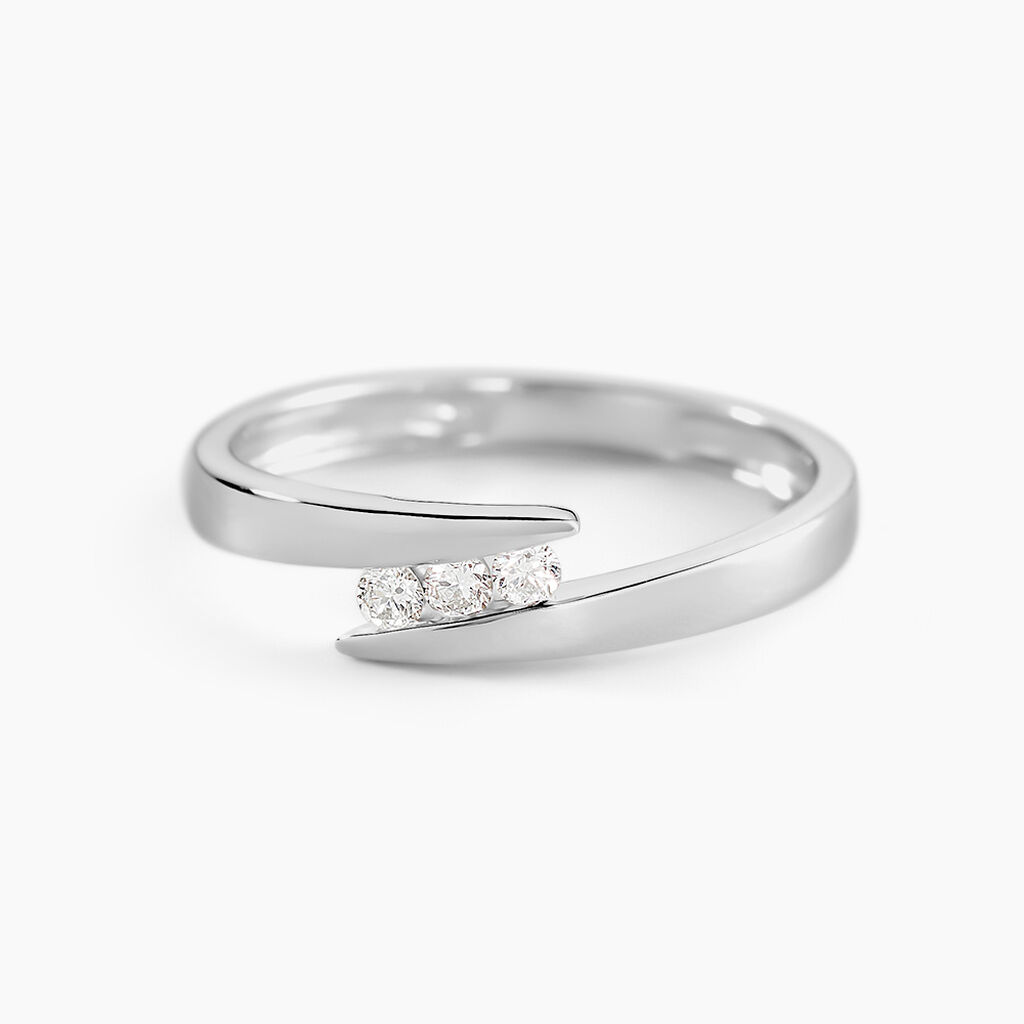 Bague Galya Or Blanc Diamant - Bagues avec pierre Femme | Histoire d&rsquo;Or