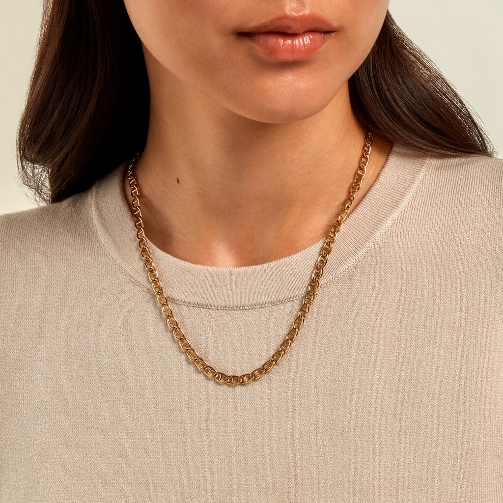 Collier Emelina Acier Jaune - Bijoux sans pierre Femme | Histoire d&rsquo;Or