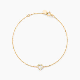 Bracelet Eufemia Or Jaune Oxyde De Zirconium - Bracelets Coeur Femme | Histoire d’Or