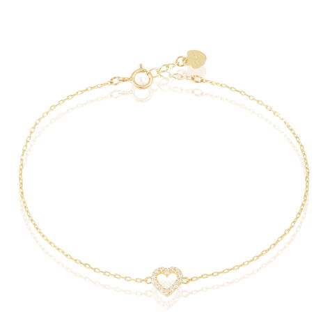 Bracelet Eufemia Or Jaune Oxyde De Zirconium - Bracelets Coeur Femme | Histoire d’Or