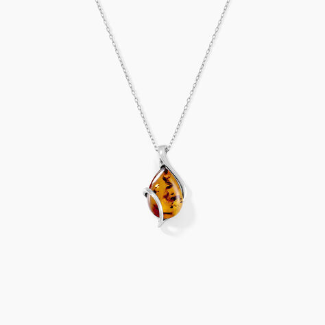 Collier Wahiba Argent Blanc Ambre - Colliers fantaisie Femme | Histoire d’Or