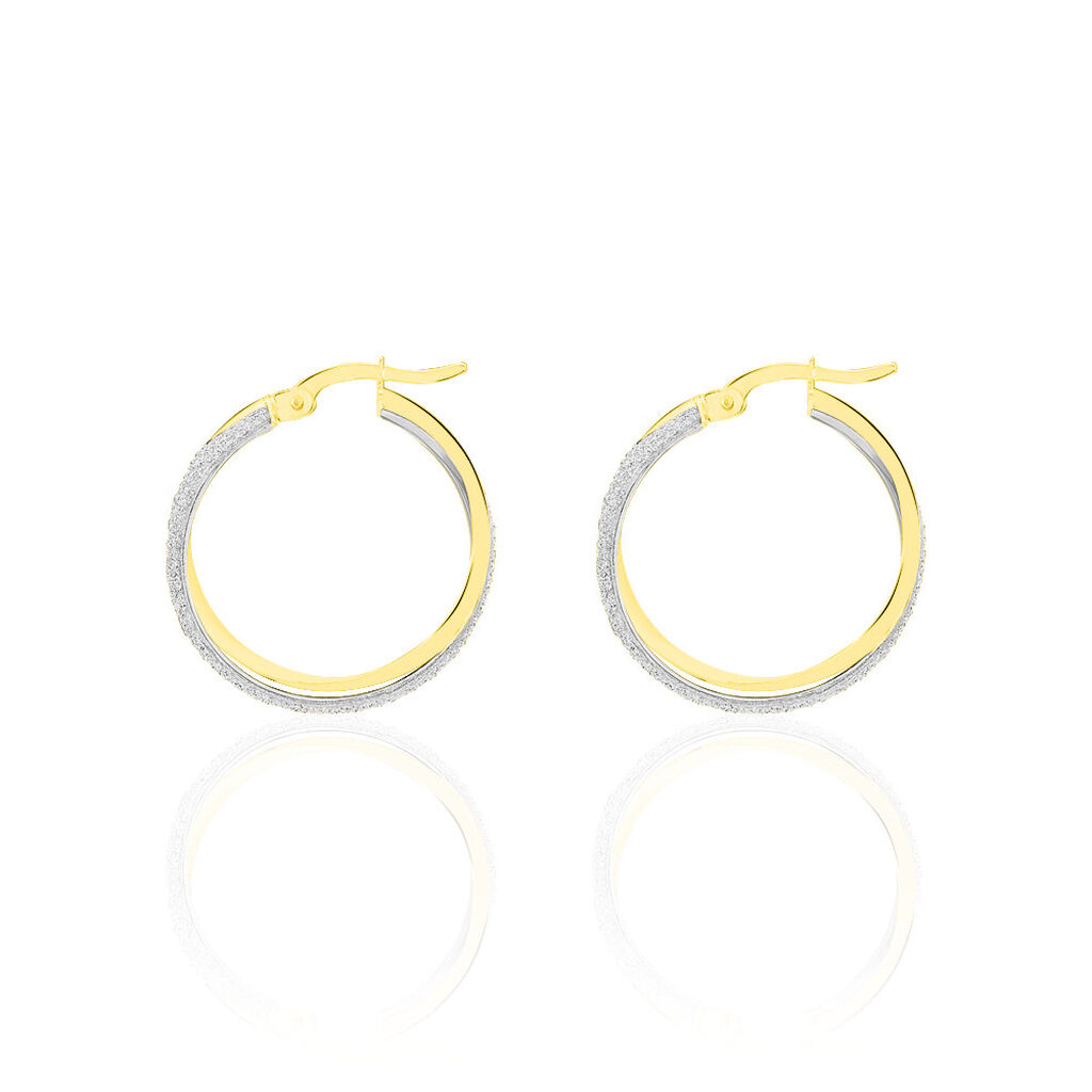 Créoles Lolly Or Bicolore - Boucles d'oreilles créoles Femme | Histoire d’Or