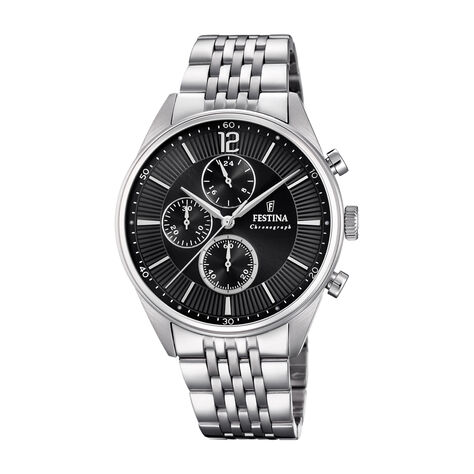Montre Festina Timeless Chronograph Noir - Montres Homme | Histoire d&rsquo;Or