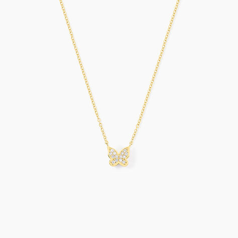 Collier Court Argent Rose Anne-lise Oxyde De Zirconium - Ras de cou Femme | Histoire d&rsquo;Or