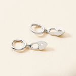 Cr&eacute;oles Spellia Argent Blanc - Boucles d'oreilles cr&eacute;oles Femme | Histoire d&rsquo;Or