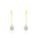 Boucles D'oreilles Pendantes Goutte Or Jaune Oxyde De Zirconium - Boucles d'oreilles pendantes Femme | Histoire d’Or