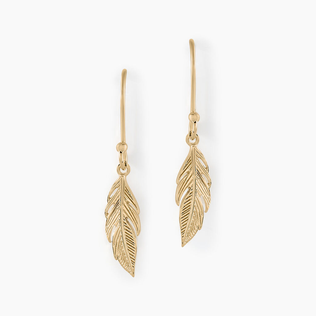 Boucles D'oreilles Pendantes Hanae Plaqu&eacute; Or Jaune - Boucles d'oreilles fantaisie Femme | Histoire d&rsquo;Or