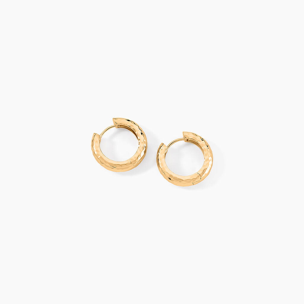 Cr&eacute;oles Ariane Plaqu&eacute; Or Jaune - Boucles d'oreilles cr&eacute;oles Femme | Histoire d&rsquo;Or