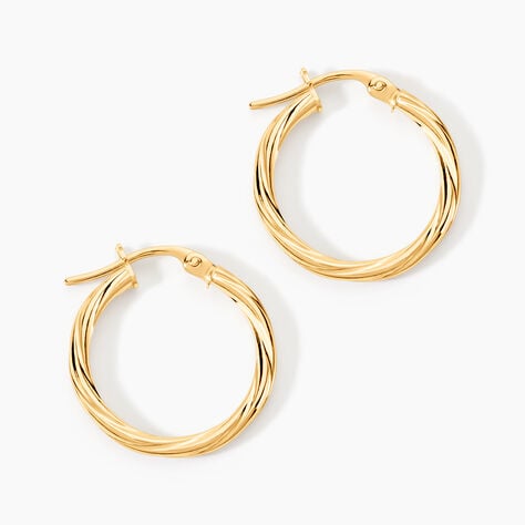 Créoles Youri Or Jaune - Boucles d'oreilles créoles Femme | Histoire d’Or