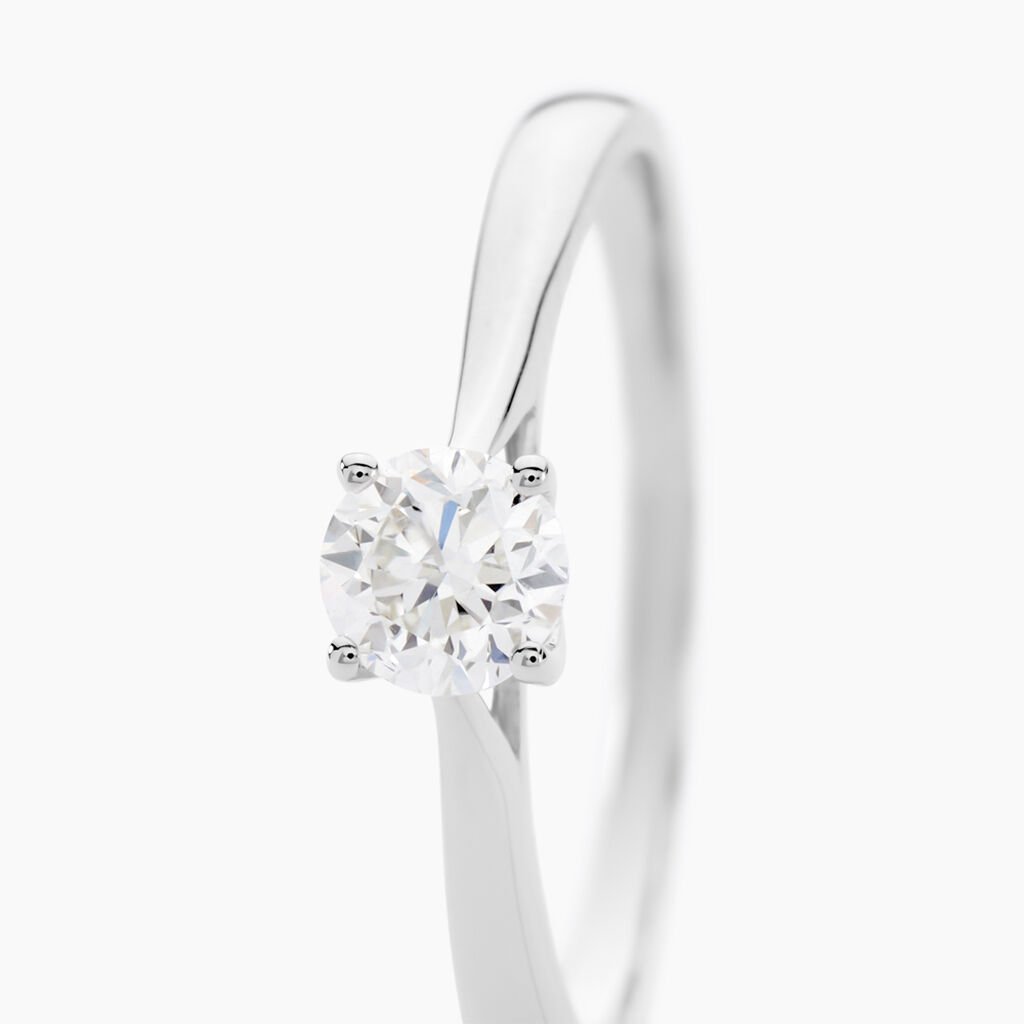 Bague Solitaire One Or Blanc Diamant - Bagues solitaires Femme | Histoire d&rsquo;Or