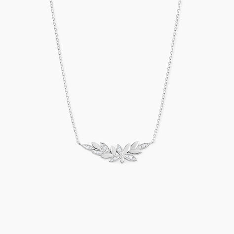 Collier Cesarine Argent Blanc Oxyde De Zirconium - Colliers fantaisie Femme | Histoire d’Or