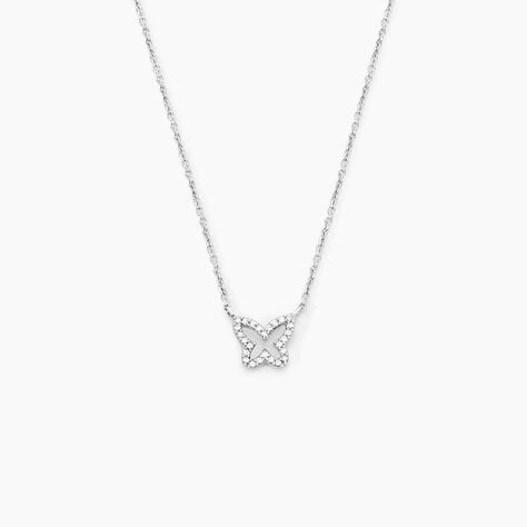 Collier Gladys Argent Blanc Oxyde De Zirconium - Colliers fantaisie Femme | Histoire d’Or