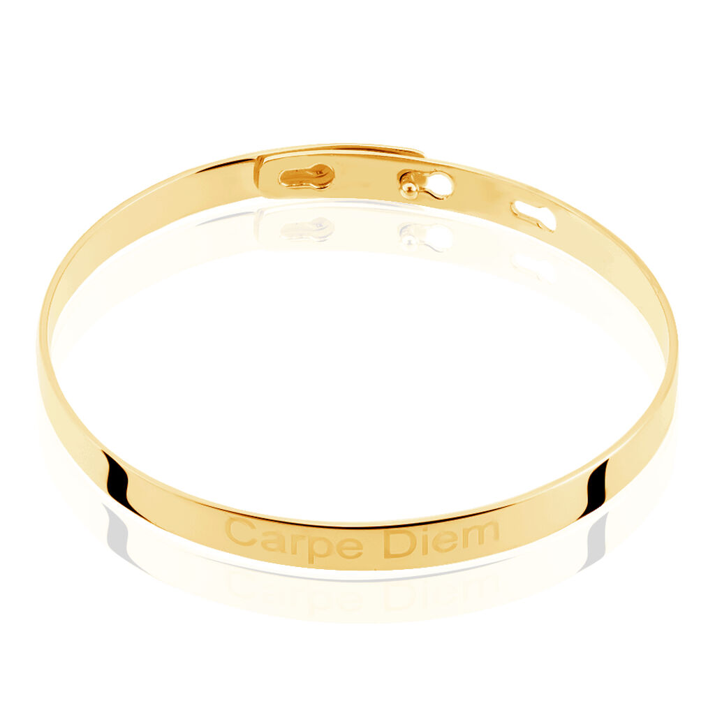 Bracelet Jonc Gravita Argent Jaune - Bracelets joncs Femme | Histoire d’Or