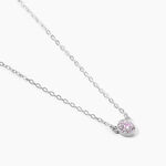 Collier Auxana Argent Blanc Oxyde De Zirconium - Colliers fantaisie Femme | Histoire d&rsquo;Or