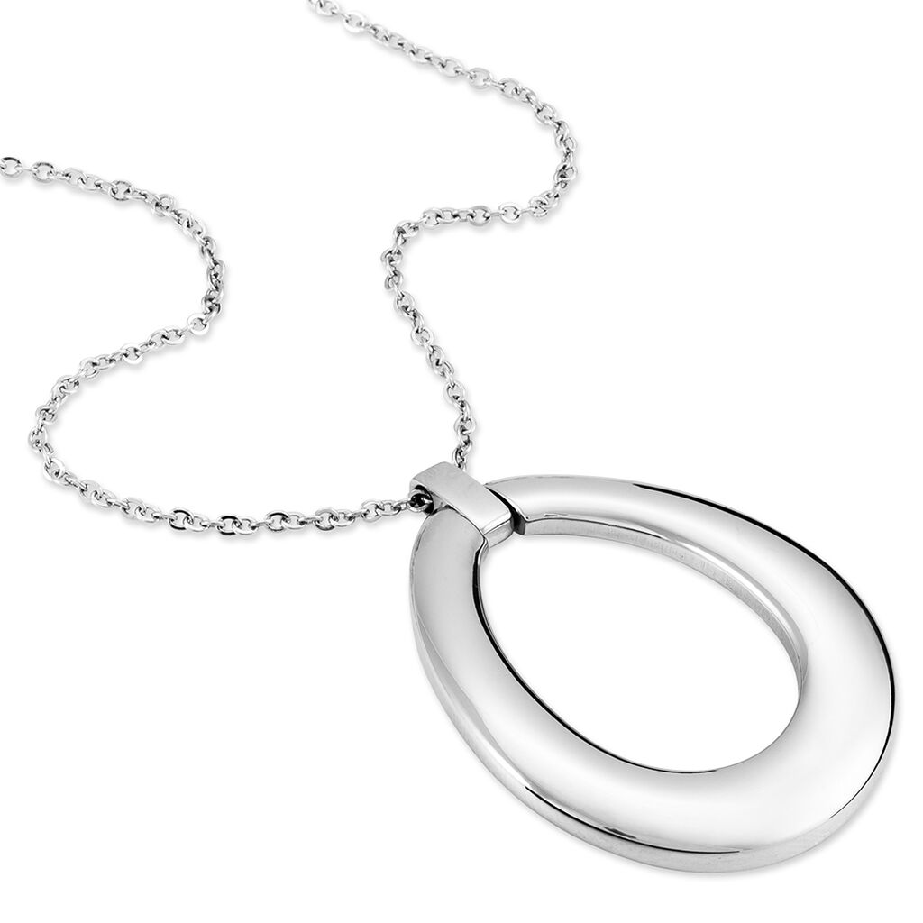 Collier Charlotte Acier Blanc - Colliers fantaisie Femme | Histoire d’Or