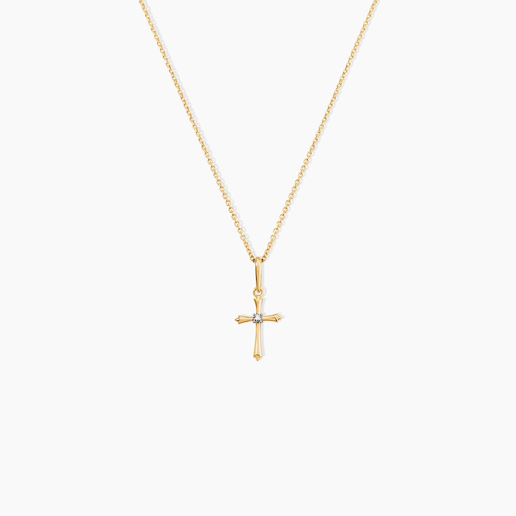 Pendentif Esmond Or Jaune Diamant - Pendentifs Communion Femme | Histoire d’Or