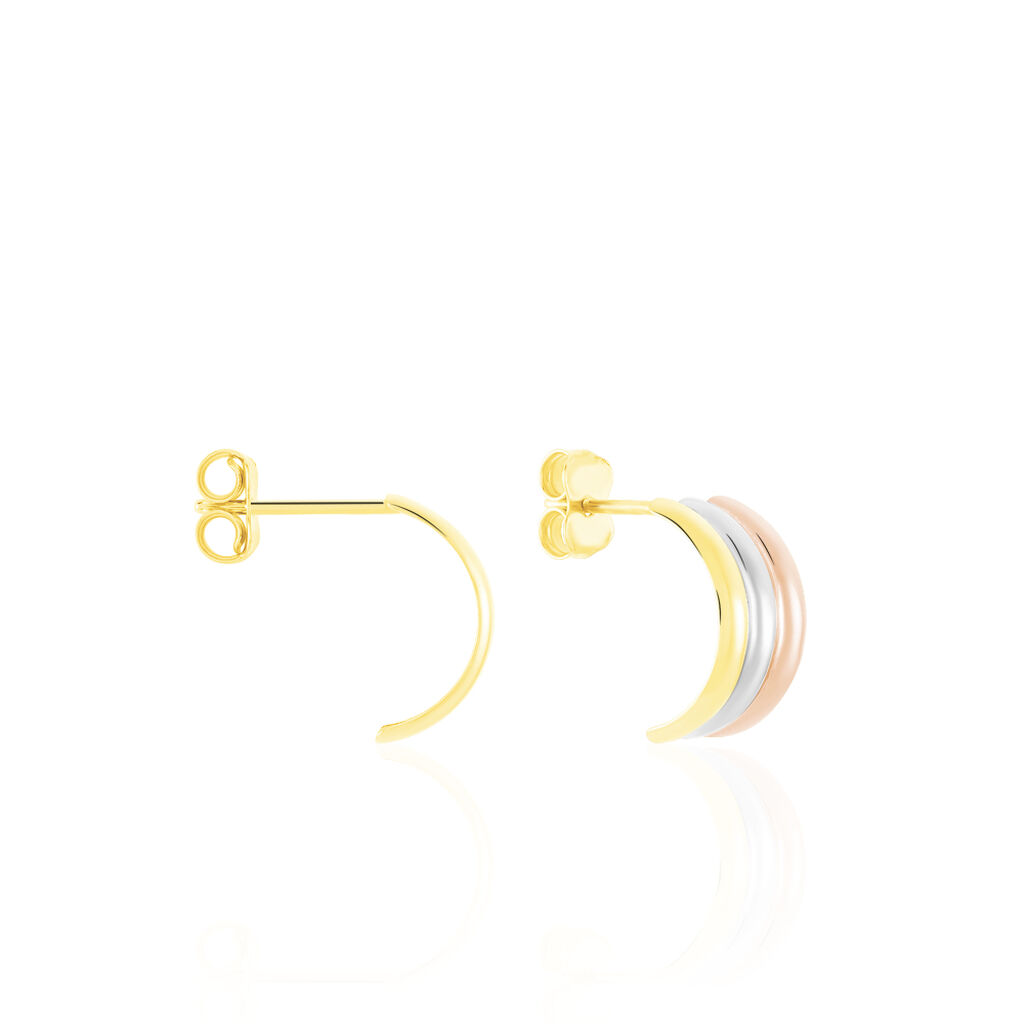 Créoles Igora Or Tricolore - Boucles d'oreilles créoles Femme | Histoire d’Or