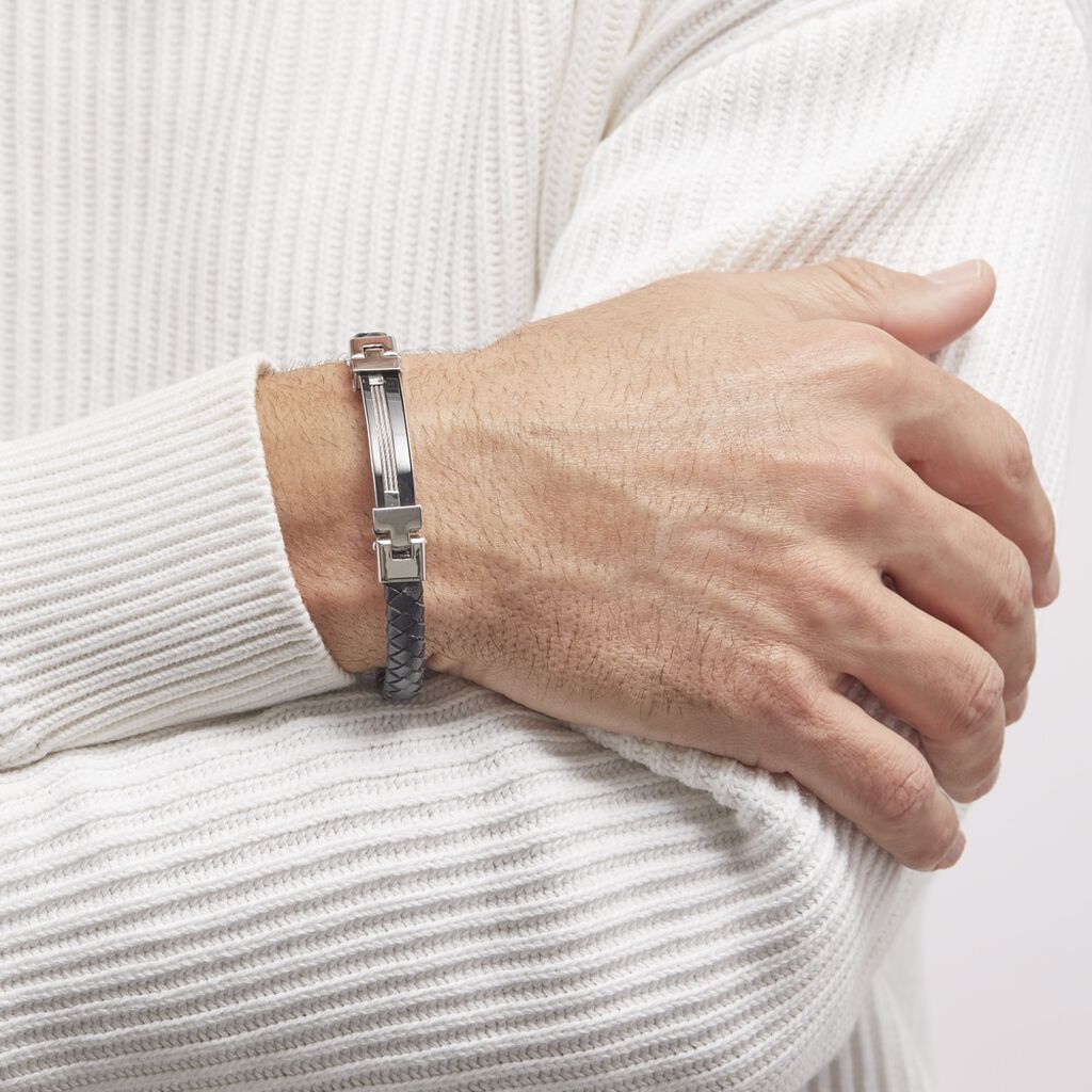 Bracelet Yannick Acier Blanc - Bracelets Homme | Histoire d’Or