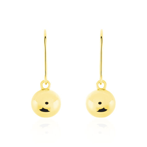 Boucles D'oreilles Pendantes Fidelia Boules Or Jaune - Boucles d'oreilles pendantes Femme | Histoire d’Or