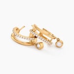 Cr&eacute;oles Plaqu&eacute; Or Jaune Par Oxyde De Zirconium - Boucles d'oreilles cr&eacute;oles Femme | Histoire d&rsquo;Or