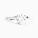 Bague Solitaire Abriel Or Blanc Oxyde De Zirconium - Bagues solitaires Femme | Histoire d&rsquo;Or