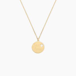 Collier Benedicte Message Or Jaune - Colliers Baptême Enfant | Histoire d’Or
