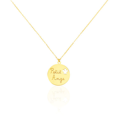 Collier Benedicte Message Or Jaune - Colliers Baptême Enfant | Histoire d’Or