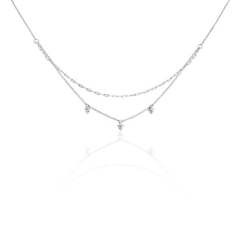 Collier Laetita Argent Oxyde - Colliers doubles et triples chaînes Femme | Histoire d’Or