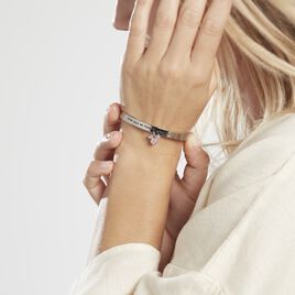 Bracelet Jonc Disney Acier Blanc Cristaux - Bracelets fantaisie Femme | Histoire d’Or