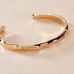 Bracelet Jonc Organic Plaqu&eacute; Or Jaune - Bracelets joncs Femme | Histoire d&rsquo;Or