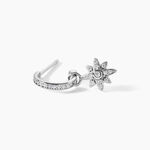 Cr&eacute;ole Unitaire Ancelin Rondes Argent Blanc Oxyde De Zirconium - Piercings d'oreilles Femme | Histoire d&rsquo;Or