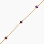 Bracelet Cressida Argent Dor&eacute; A L'Or 750/1000 Am&eacute;thyste - Bracelets Femme | Histoire d&rsquo;Or