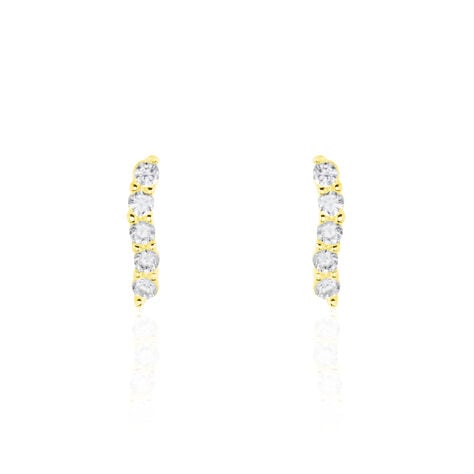 Boucles D'oreilles Pendantes Dahina Or Jaune Oxyde De Zirconium - Boucles d'oreilles pendantes Femme | Histoire d’Or