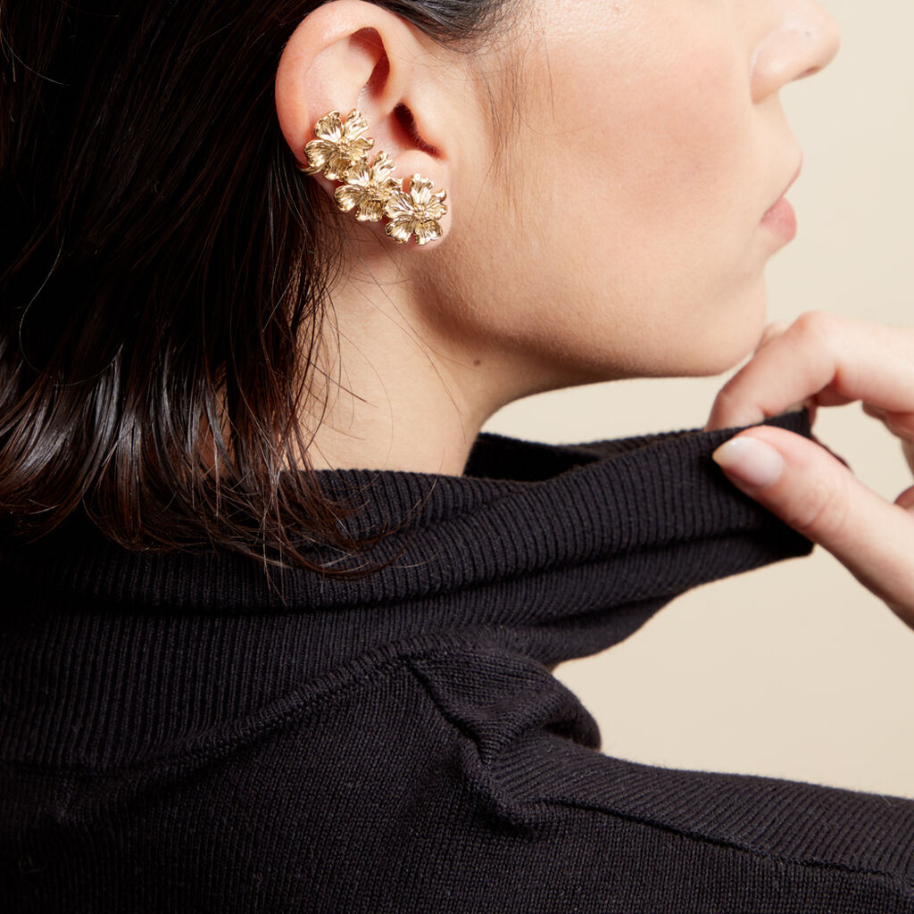 Bijou D'oreille Unitaire Dyonis Acier Jaune - Boucles d'oreilles fantaisie Femme | Histoire d’Or