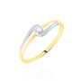 Bague Nesryne Or Bicolore Oxyde De Zirconium