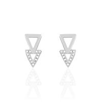 Boucles D'oreilles Puces Joy Or Blanc Diamant
