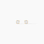 Boucles D'oreilles Puces Eddie Or Jaune Oxyde De Zirconium - Clous d'oreilles Femme | Histoire d&rsquo;Or