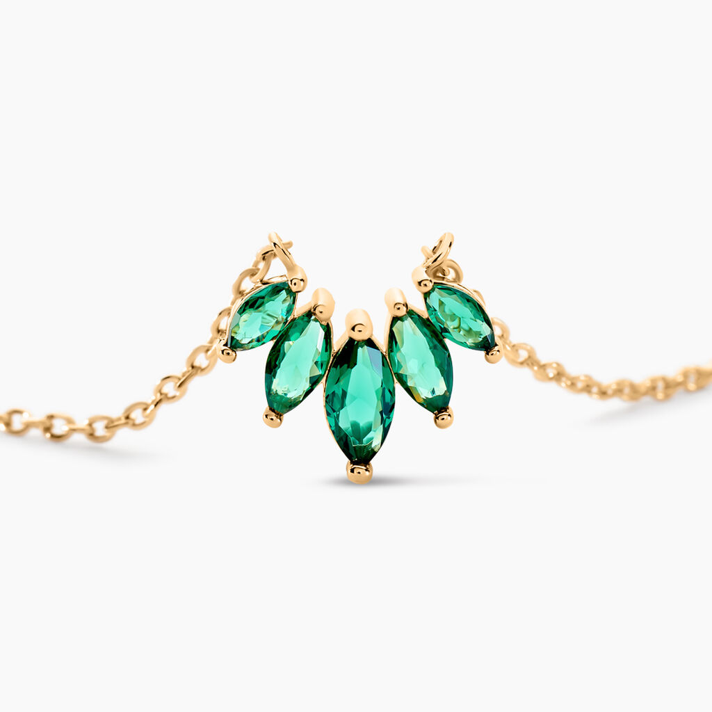 Collier Amazonia Plaqu&eacute; Or Jaune Oxyde De Zirconium - Colliers Femme | Histoire d&rsquo;Or