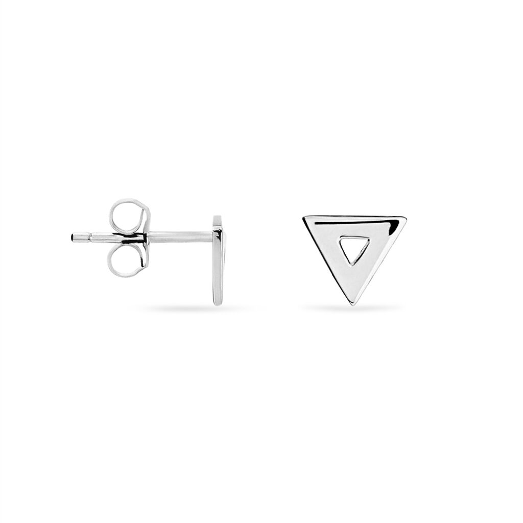 Boucles D'oreilles Puces Severine Argent Blanc - Boucles d'oreilles fantaisie Femme | Histoire d’Or