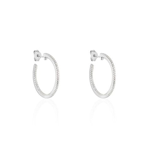 Cr&eacute;oles Argent Django Oxydes De Zirconium - Boucles d'oreilles cr&eacute;oles Femme | Histoire d&rsquo;Or